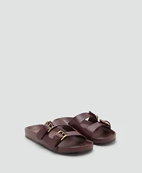 Mango Women's Buckle Flat Sandals