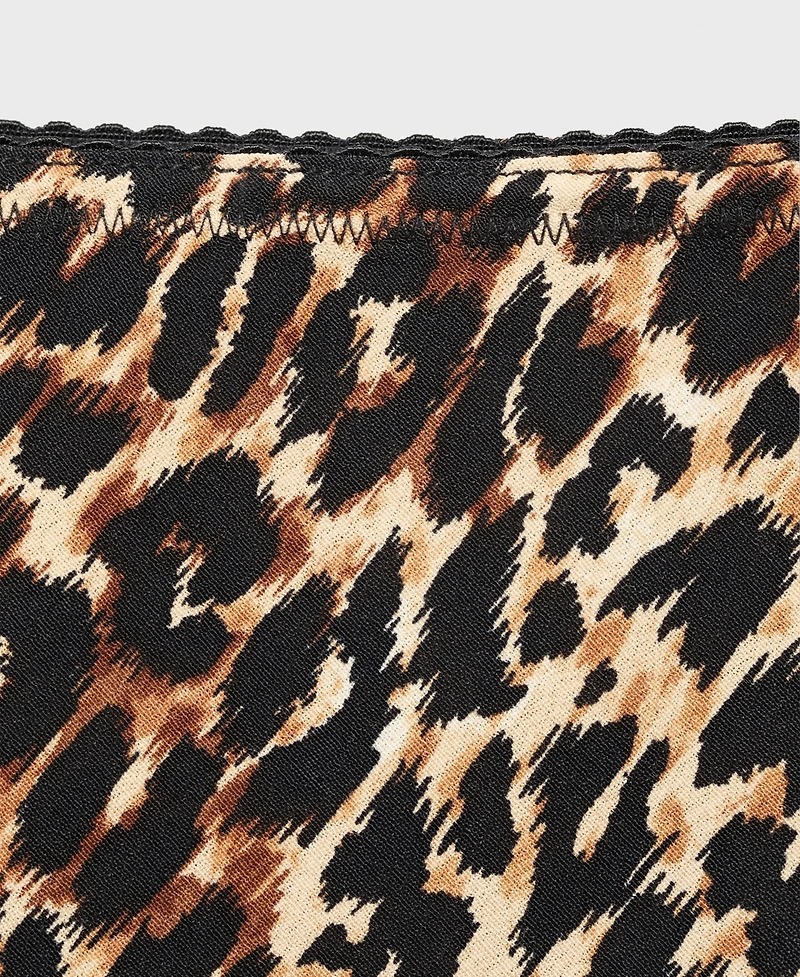 Mango Women's Animal-Print Midi-Skirt