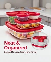 Rubbermaid EasyStore Large Food Storage Containers with Lids, 18-Pc. Set