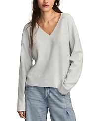 Lucky Brand Women's Waffle V-Neck Sweater