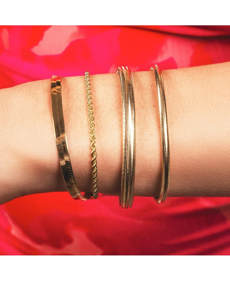 The Lovery Gold Stretch Bangle 14K Gold millimeters