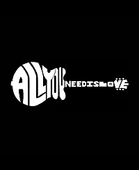 La Pop Art Plus All You Need Is Love Word T-Shirt