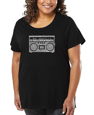La Pop Art Plus Greatest Rap Hits Of The 1980's Word T-Shirt