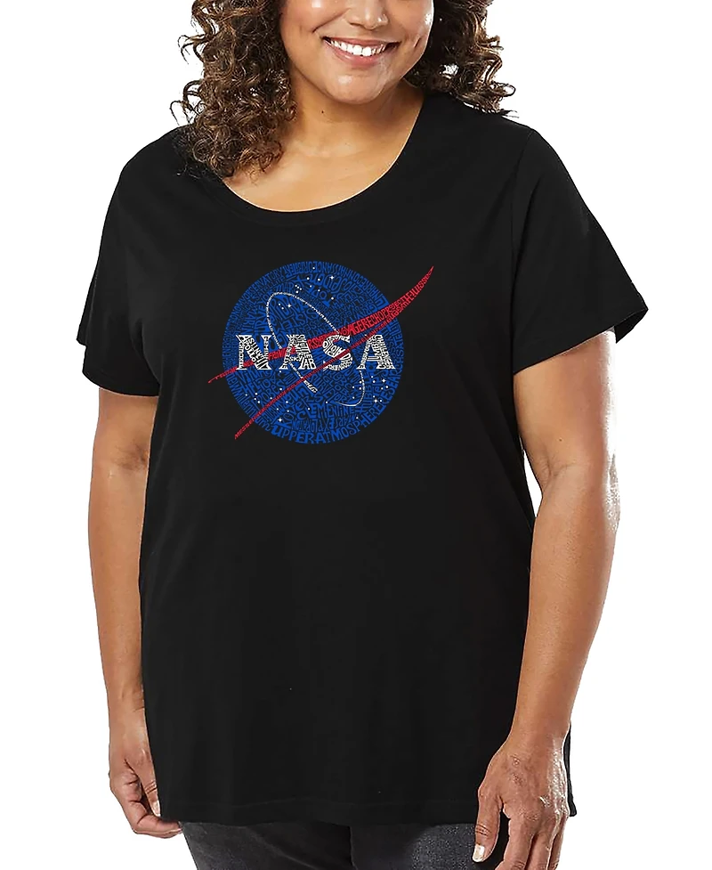 La Pop Art Plus Nasa's Most Notable Missions Word T-Shirt
