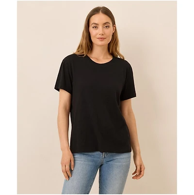 Pact Women's Organic Cotton Featherweight Slub Relaxed Tee