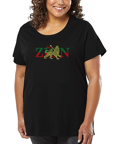La Pop Art Plus Zion One Love Word T-Shirt
