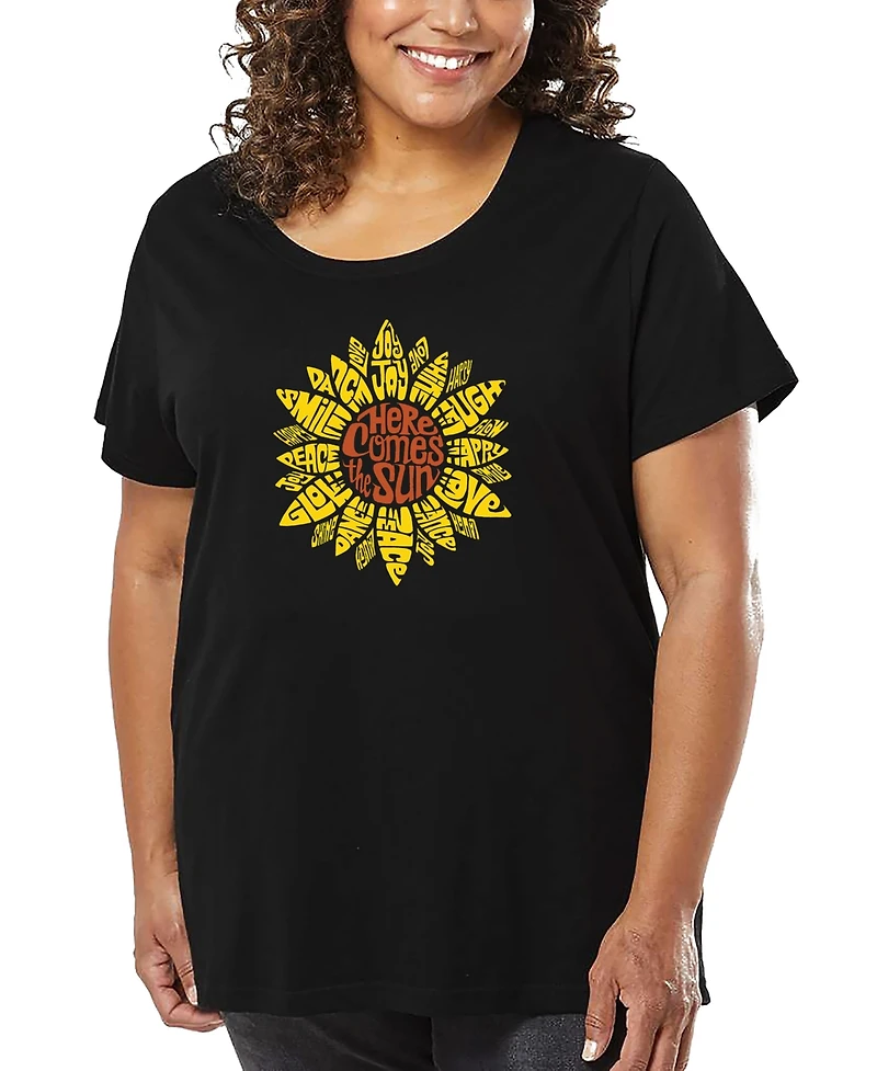 La Pop Art Plus Sunflower Word T-Shirt
