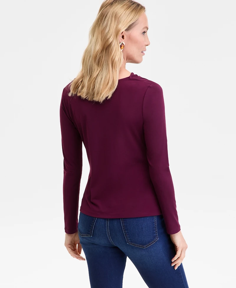 I.n.c. International Concepts Women's Cowl-Neck Long-Sleeve Top, Macy's Exclusive