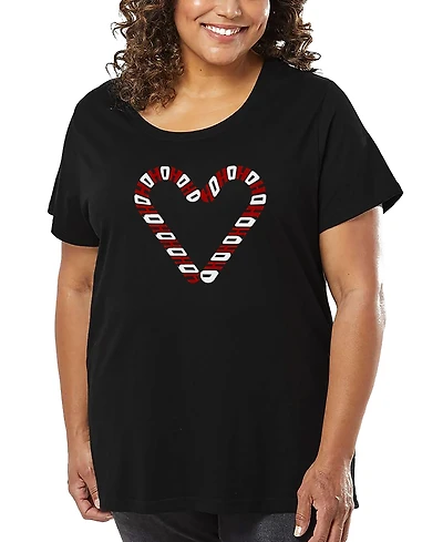 La Pop Art Plus Candy Canes Word T-Shirt