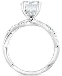 Bagley Mischka Certified Lab Grown Diamond Oval Twist Shank Engagement Ring (3-3/4 ct. t.w.) in 14k Gold