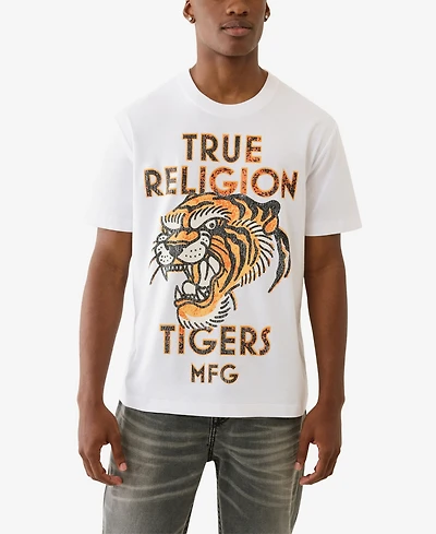 True Religion Men's Tiger Vintage Short Sleeve T-Shirt