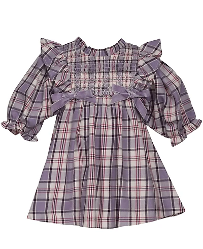 Bonnie Baby Girls Smocked Plaid Dress