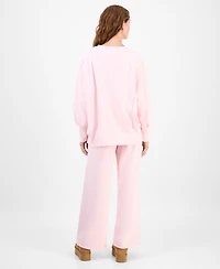 Planet Heart Juniors' Wide-Leg Fleece Sweatpants