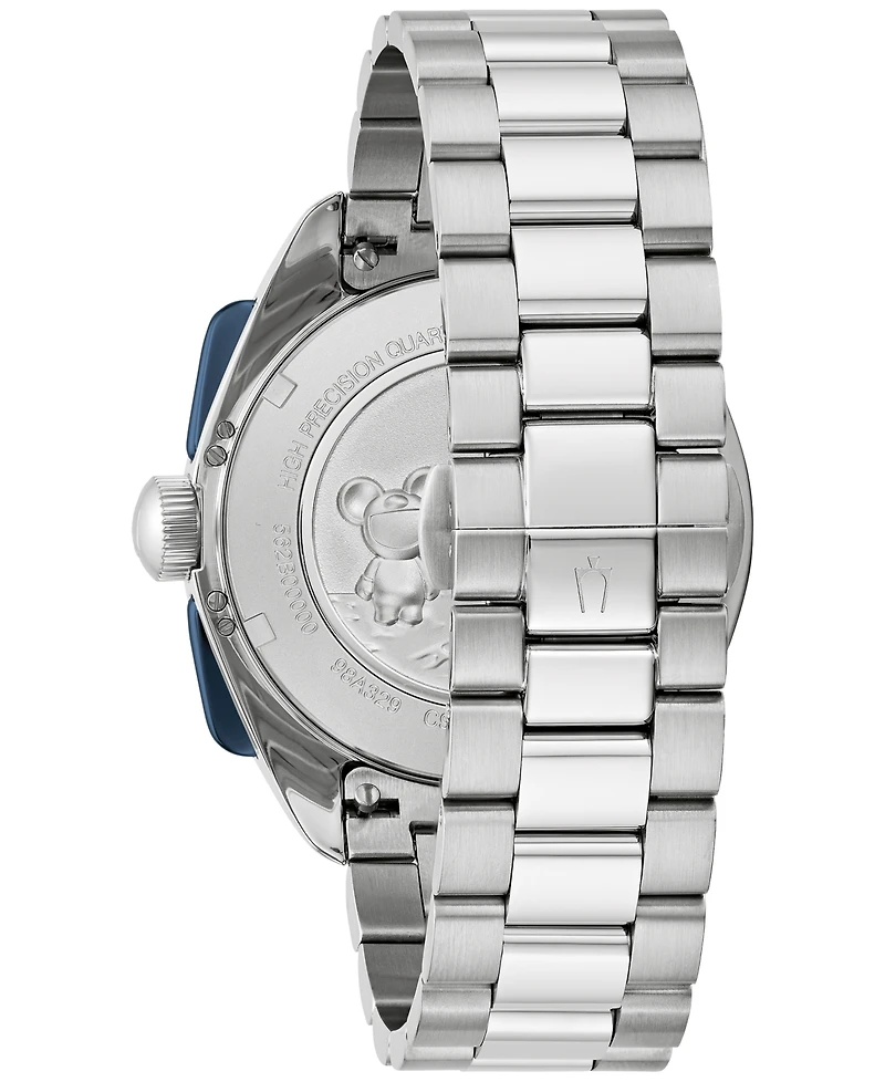 Bulova Men's Limited Edition 150th Anniversary Heritage Lunar Pilot Chronograph Silver-Tone Stainless Steel Bracelet Watch 43.5mm