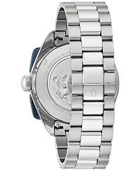 Bulova Men's Limited Edition 150th Anniversary Heritage Lunar Pilot Chronograph Silver-Tone Stainless Steel Bracelet Watch 43.5mm