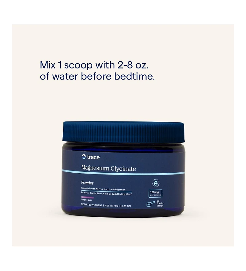 Trace Minerals Magnesium Glycinate 120mg - Drink Mix to Support Healthy Digestion & Muscles - Immune System Support Powder