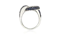 Suzy Levian New York Suzy Levian Sterling Silver & Created White Sapphire Pave Zig Zag Ring