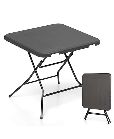 Costway 31.5" Square Folding Table Indoor Outdoor Foldable Plastic Table