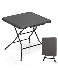 Costway 31.5" Square Folding Table Indoor Outdoor Foldable Plastic Table