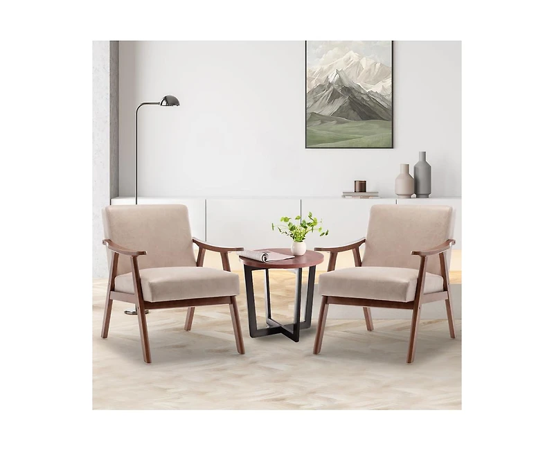 Casainc Mid-Century Modern Chair with Solid Wood Frame