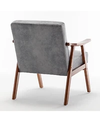 Casainc Mid-Century Modern Chair with Solid Wood Frame
