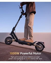 Navee ST3 Electric Scooter w/46.6 miles Max Operating Range & 24.9 mph Max Speed