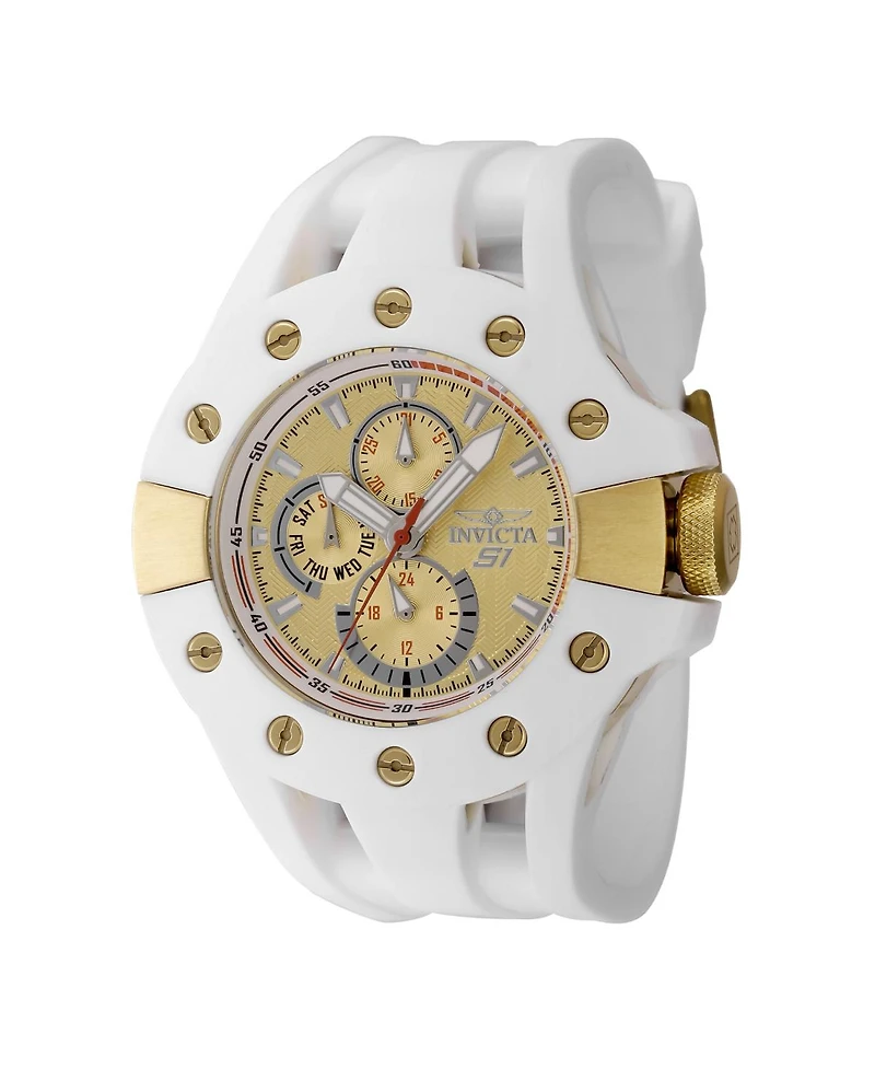 Invicta Men's 48127 S1 Rally Quartz Chronograph Silver, Red, Gold Dial Watch