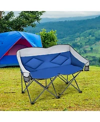 Folding Camping Chair with Carry Bags and Padded Backrest