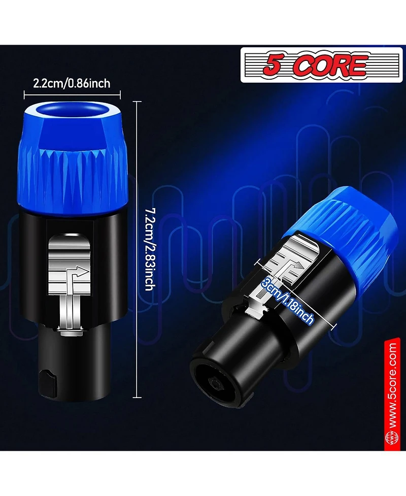 5Core Speakon Adapter High Quality Audio Jack Male Audio Pin Speaker Adapter Connector