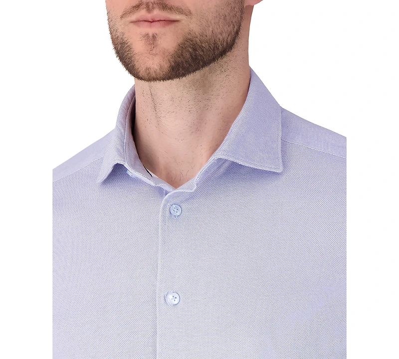 Victor Emmanuel Men's Pin Dot Print Dress Shirt