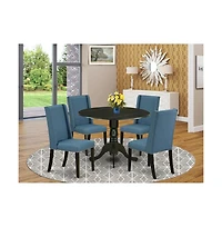 East West Furniture Dining Room Set Black