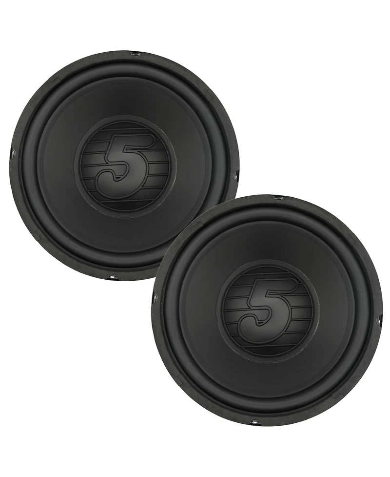 5 Core 10 Inch Woofer Pair 300W Car Subwoofer 4Ohm Replacement Deep Sub w Poly Cone