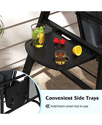 Gymax 3-Seat Patio Swing Chair w/ Adjustable Canopy Thickened Cushions Pillow Outdooor