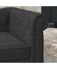 Aostirmotor Elevated Dog Sofa Bed Linen for Small Medium Dogs Black