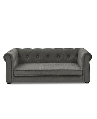 Aostirmotor Elevated Dog Sofa Bed Modern Design for Small Dogs Dark Grey