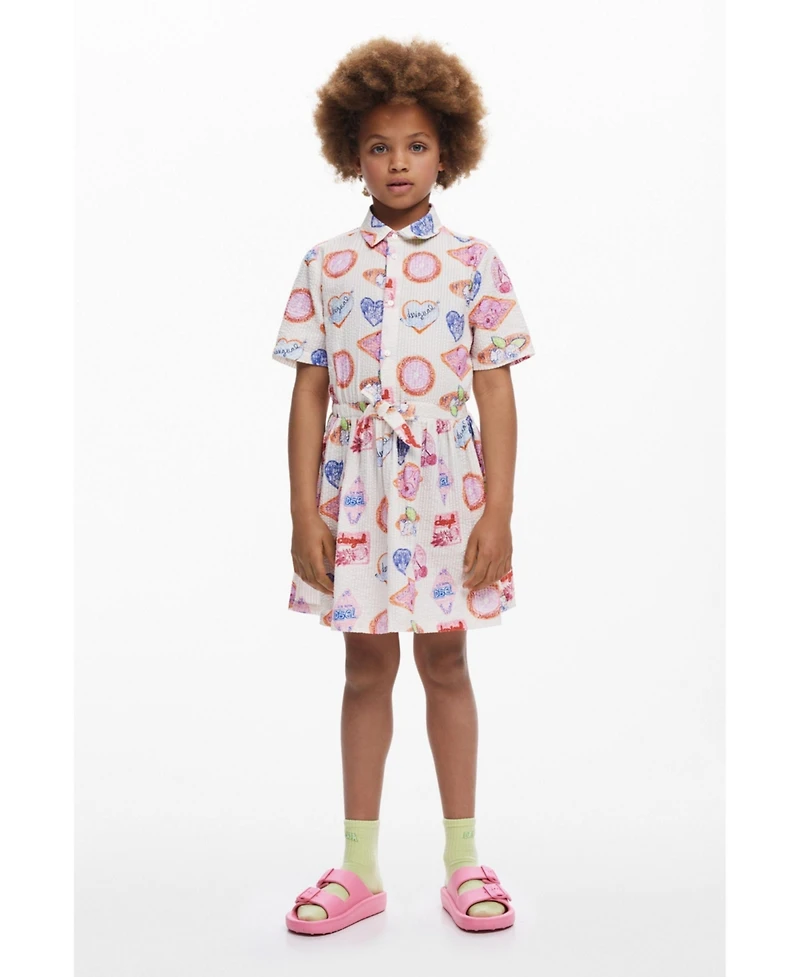 Desigual Girls's Shirt dress stamps