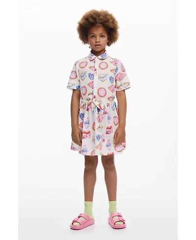 Desigual Girls's Shirt dress stamps