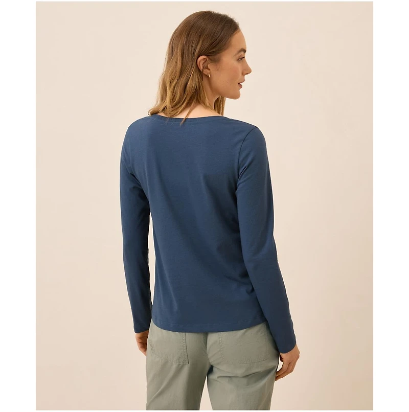 Pact Women's Organic Cotton Softspun Long Sleeve Scoop Neck Tee