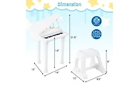 31-Key Kids Piano Keyboard with Stool and Piano Lid
