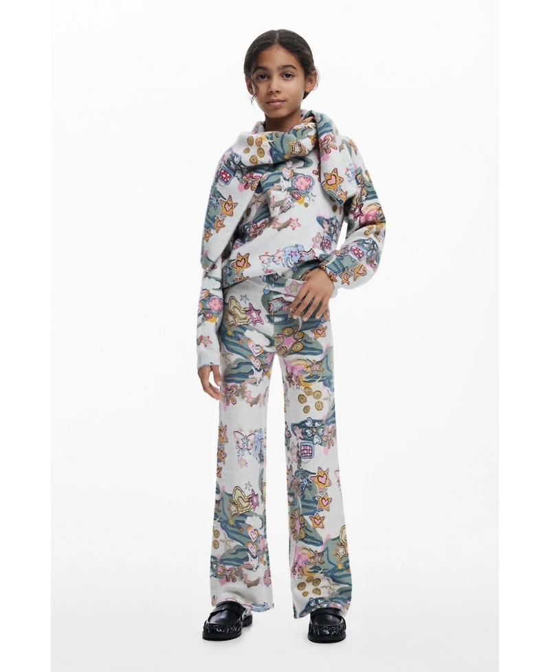 Desigual Girls's Elastic pants with patterns