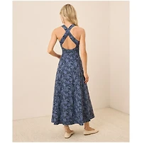 Pact Fit & Flare Open Back Maxi Dress