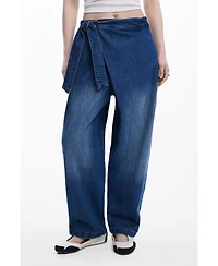 Desigual Women's Baggy wrap-style jeans