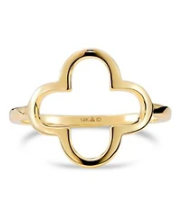 Devata Clover Ring In 14k Gold Size 7 Approx. 2.1 Grams