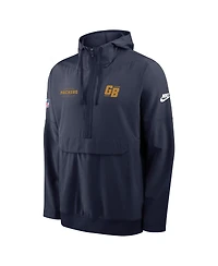 Nike Men's Navy Green Bay Packers The 1923 Classic Sideline Half-Zip Anorak Jacket