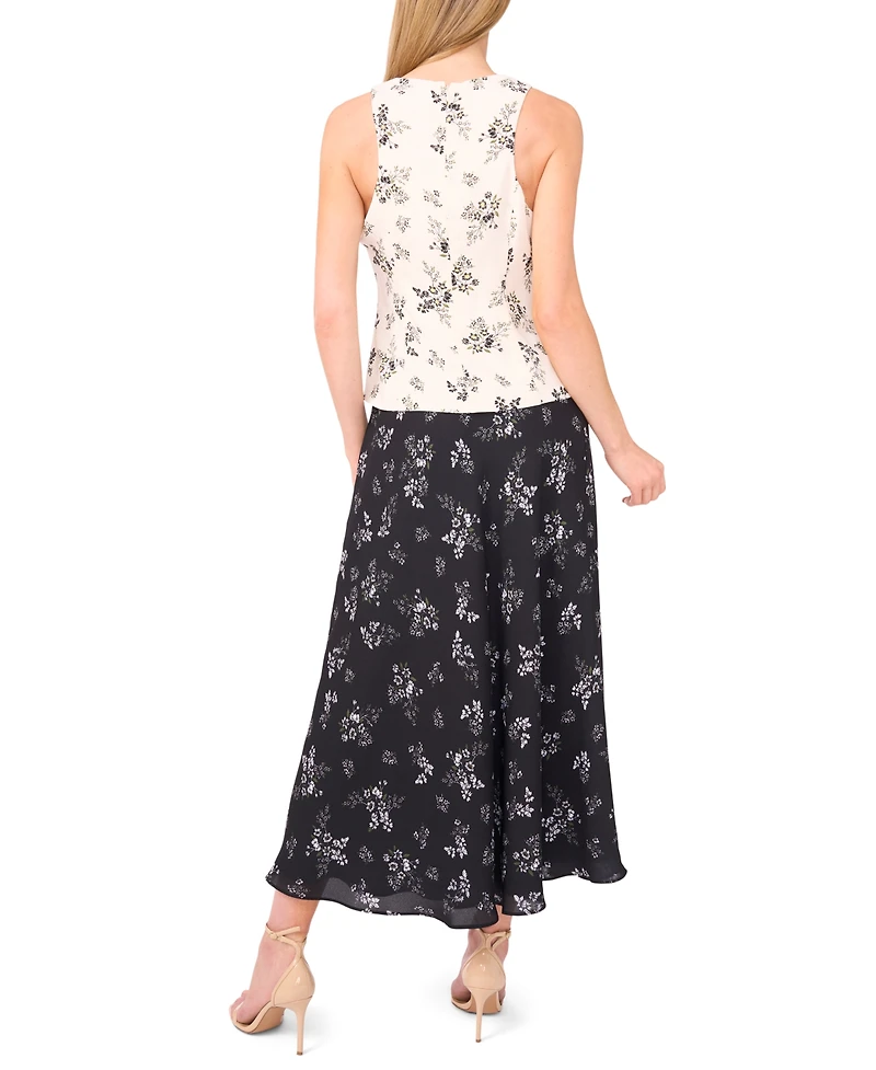 CeCe Women's Shirred Button Down Top