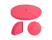 Akiudex 59inch Round Folding Pole Dance Mat with 3in Foam and Pu Leather Cover