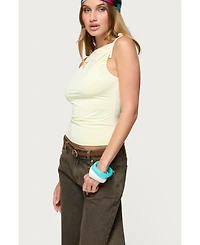 Edikted Women's Shanee Tie Shoulder Top