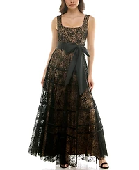 Taylor Women's Scoop Neck Tiered Dress