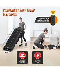 RunMaster 2-in-1 Folding Treadmill – Portable Under-Desk Electric Walking Pad with 2.5HP Motor, Foldable Handle & Large Belt – Space-Sav