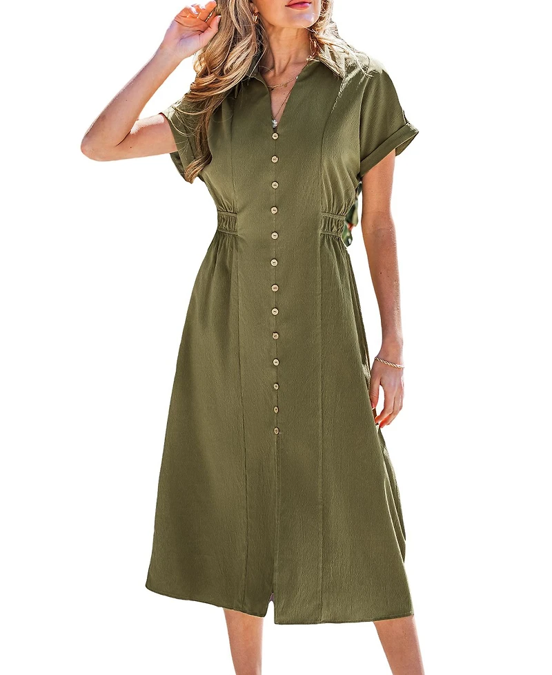 Cupshe Women's Pressed for Time Midi Beach Dress